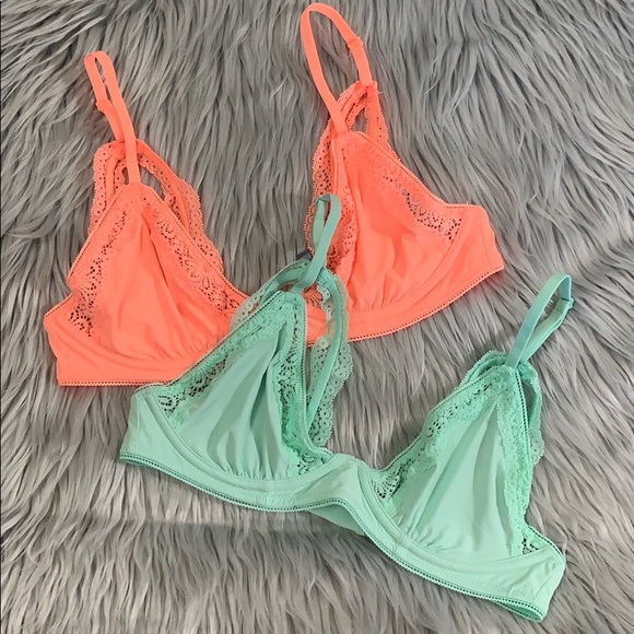 aerie Other - 2 Aerie Unlined triangle lace bras 34B like new